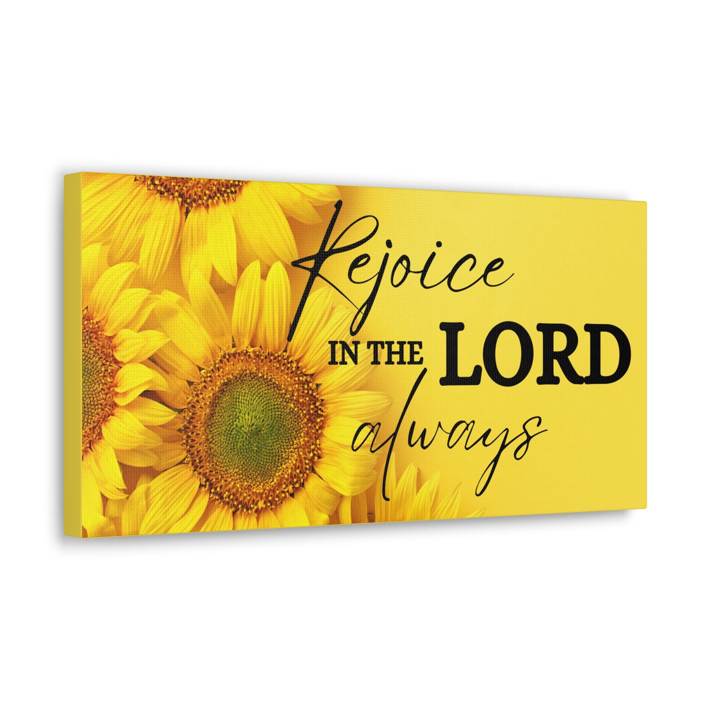 Christian Wall Art: Rejoice in the Lord (Wood Frame Ready to Hang)