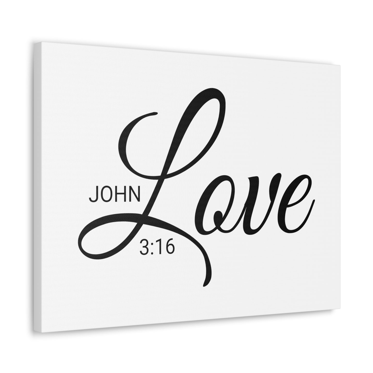 Christian Wall Art "Love" Verse John 3:16 Ready to Hang Unframed