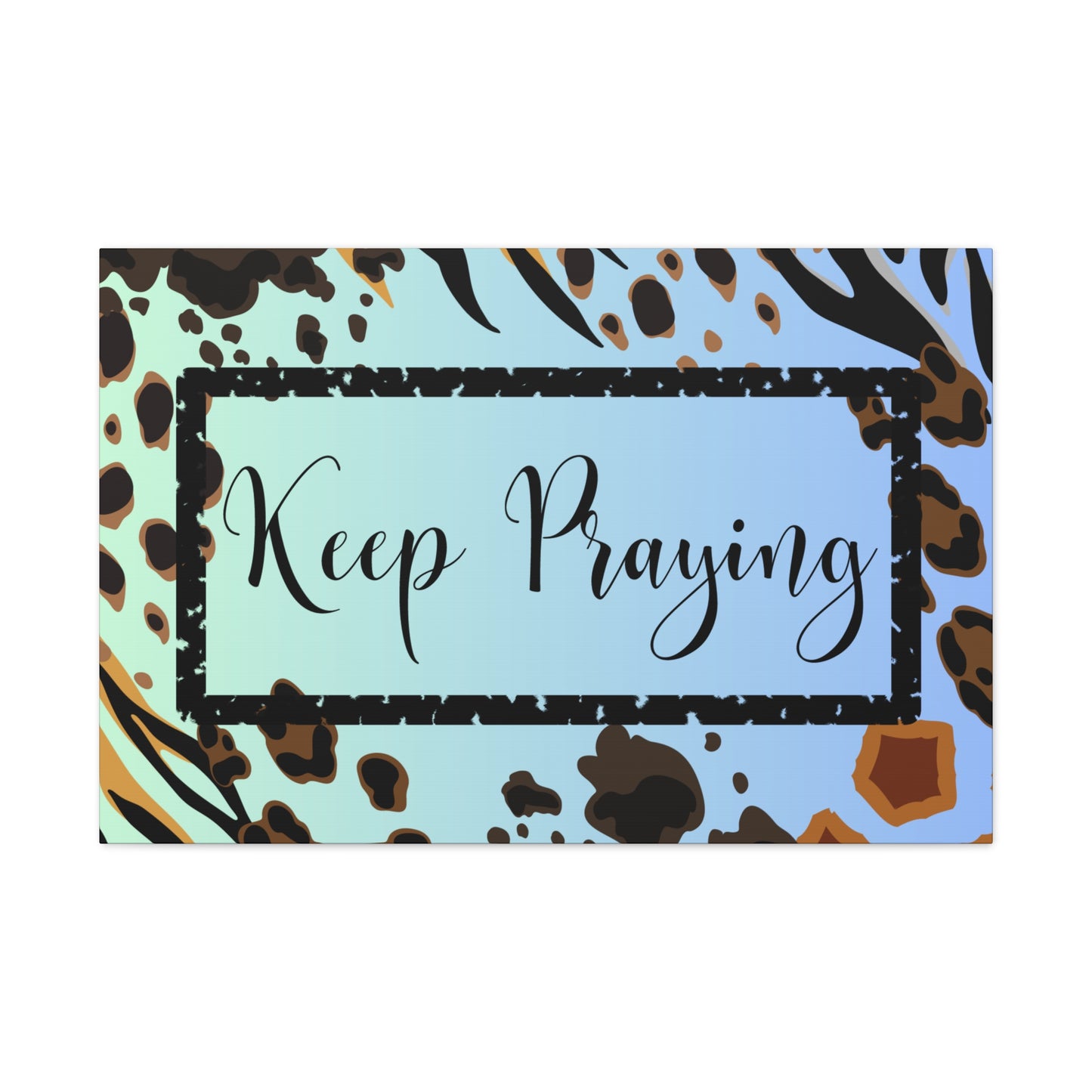 Christian Wall Art: Keep Praying (Wood Frame Ready to Hang)