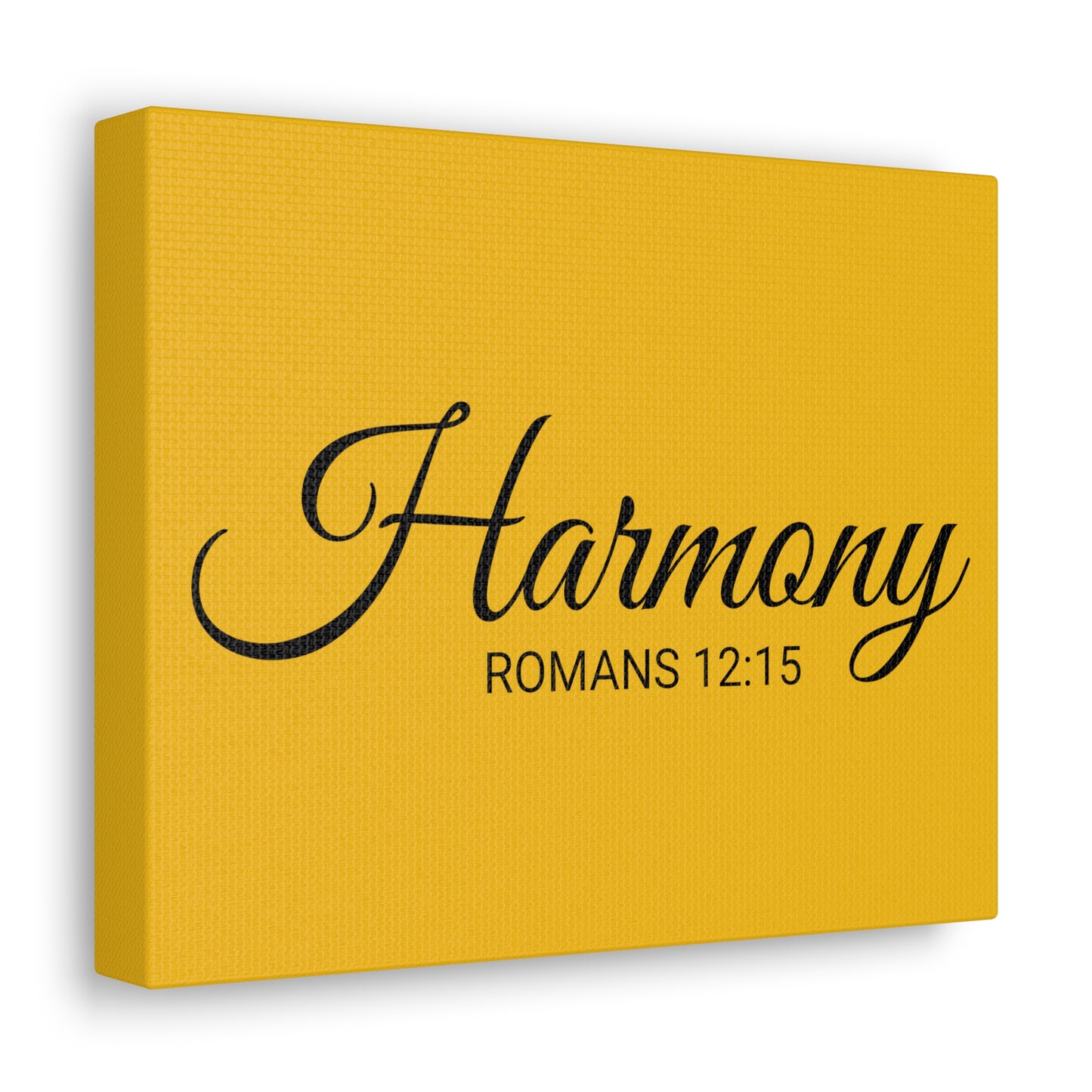 Christian Wall Art "Harmony" Verse Romans 12:15 Ready to Hang Unframed