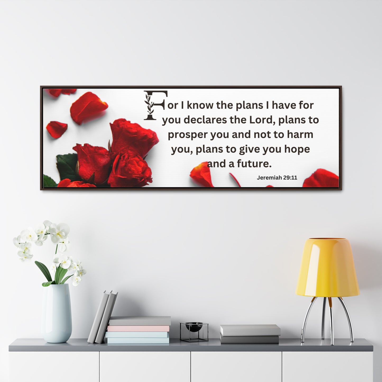 Christian Wall Art: Scripture Jeremiah 29:11 (Floating Frame)