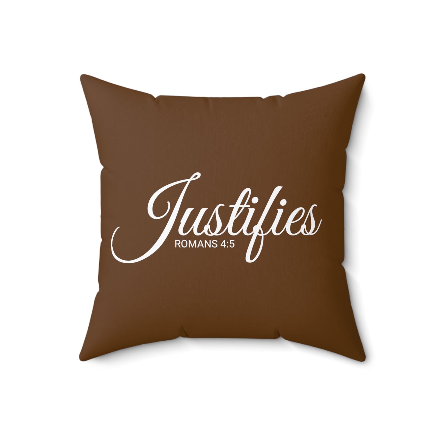 Scripture Justifies Romans 4:5 Bible Verse Pillow