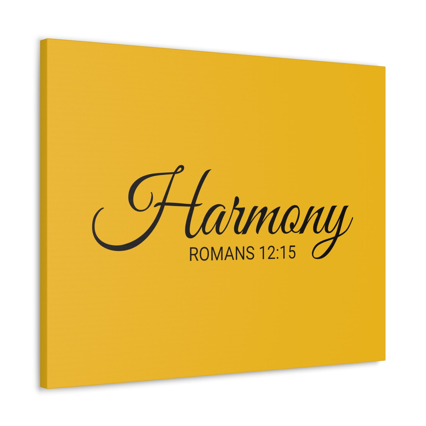 Christian Wall Art "Harmony" Verse Romans 12:15 Ready to Hang Unframed