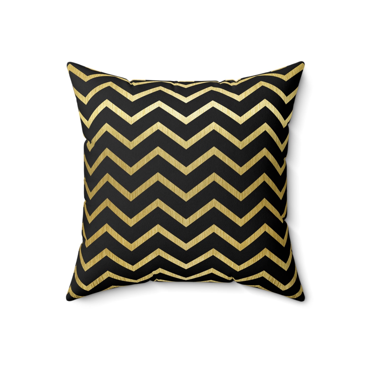 Chevron Black and Gold Throw Pillow