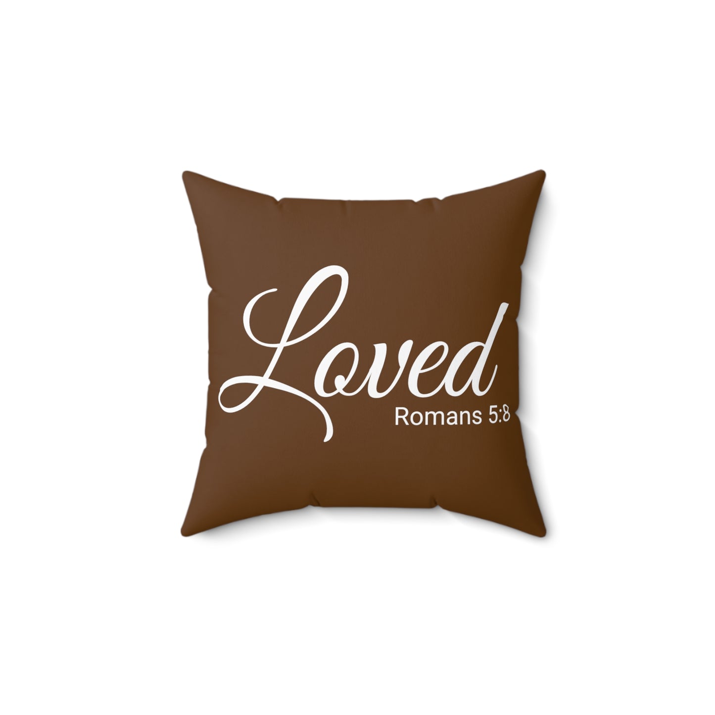 Scripture Loved Romans 5:8 Bible Verse Pillow