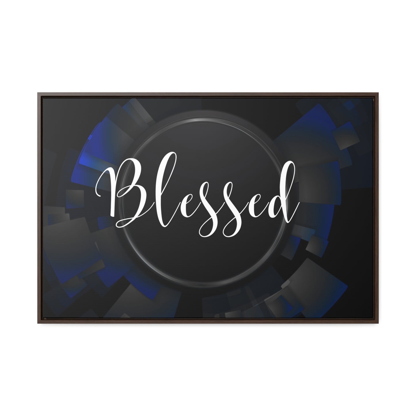 Christian Wall Art: Blessed (Floating Frame)