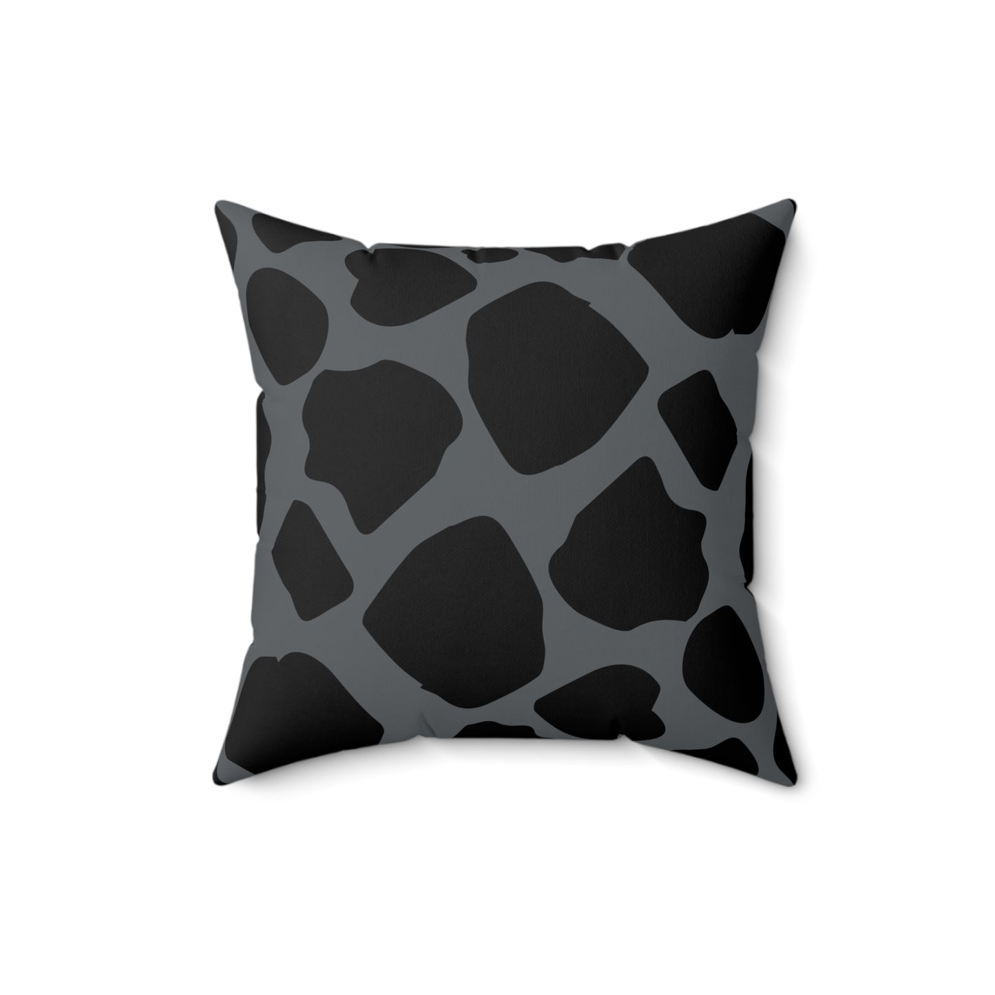 Cow Print Gray Throw Pillow