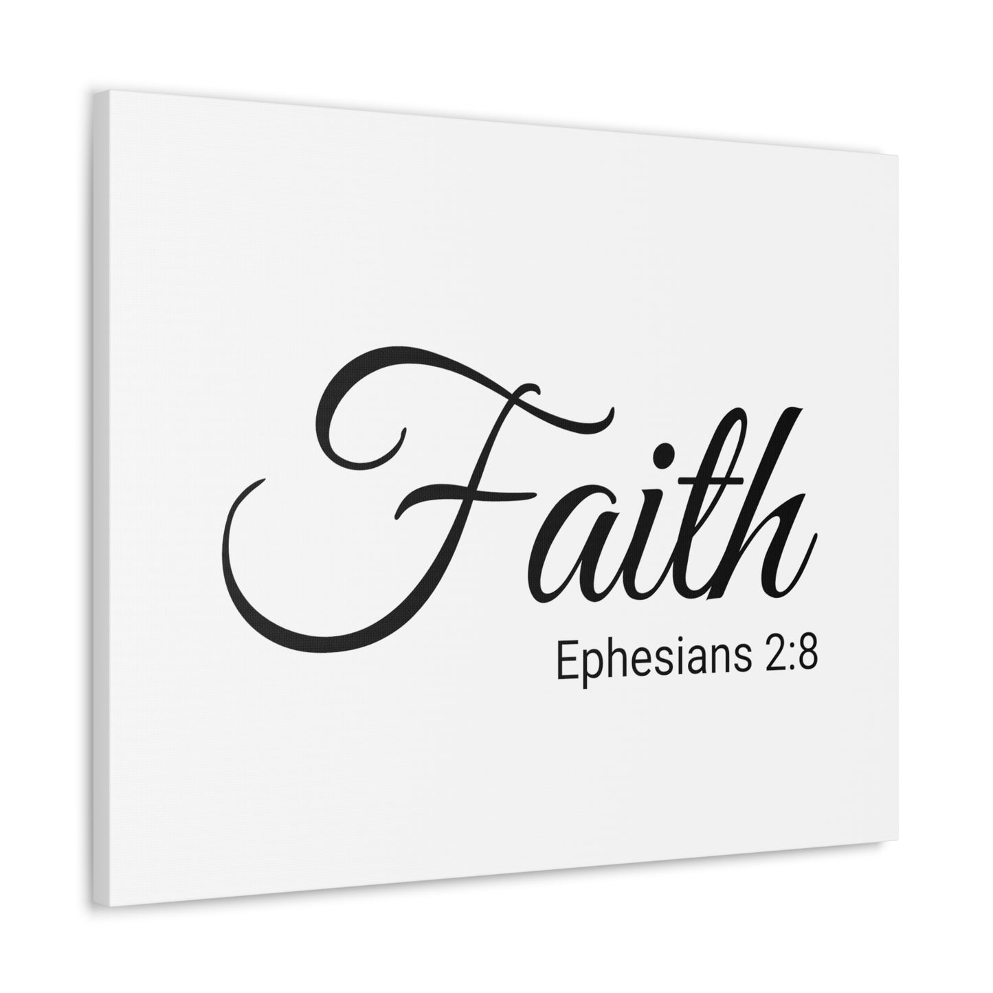 Christian Wall Art "Faith" Verse Ephesians 2:8 Ready to Hang Unframed