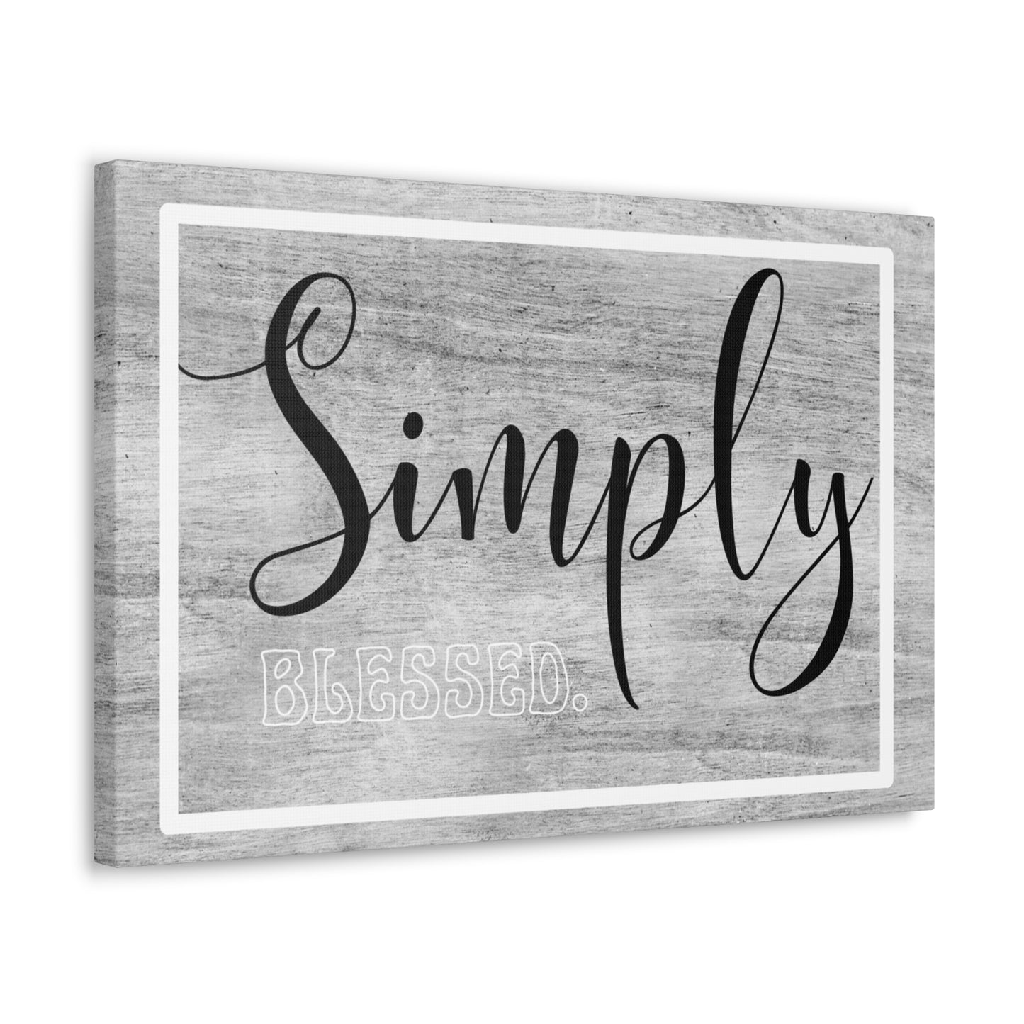 Christian Wall Art: Simply Blessed (Wood Frame Ready to Hang)