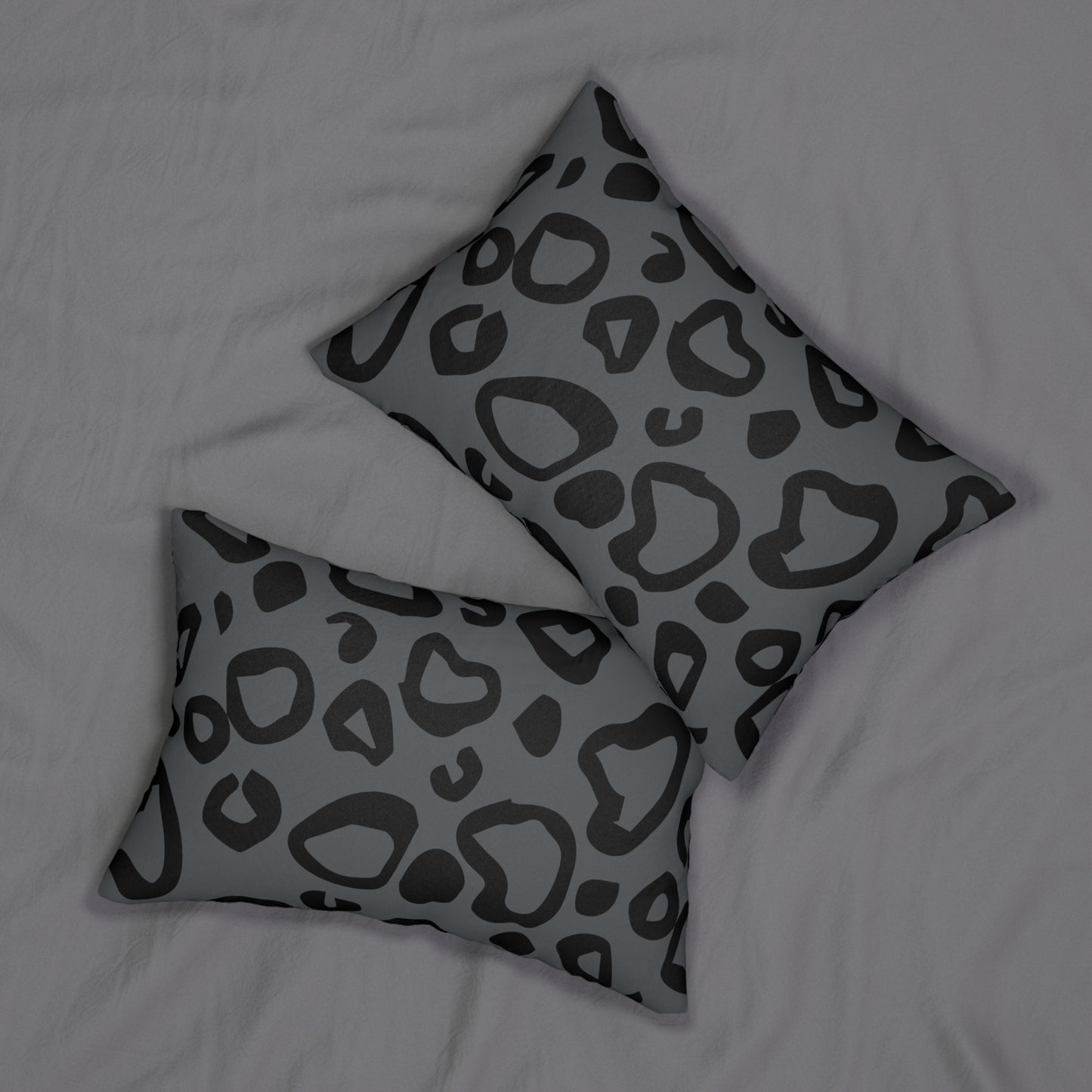 Leopard Print Gray Accent Pillow