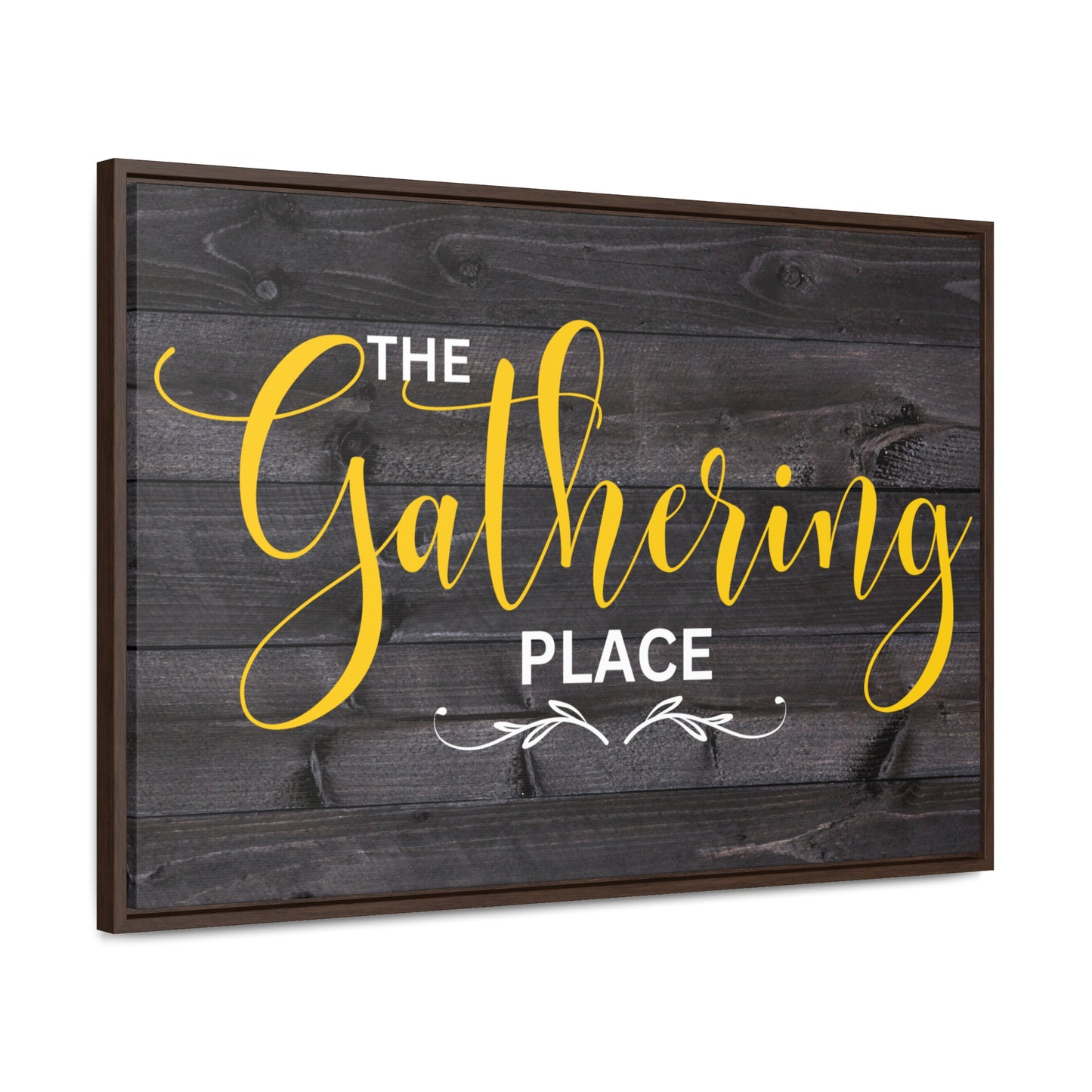 Christian Wall Art: The Gathering Place (Floating Frame)