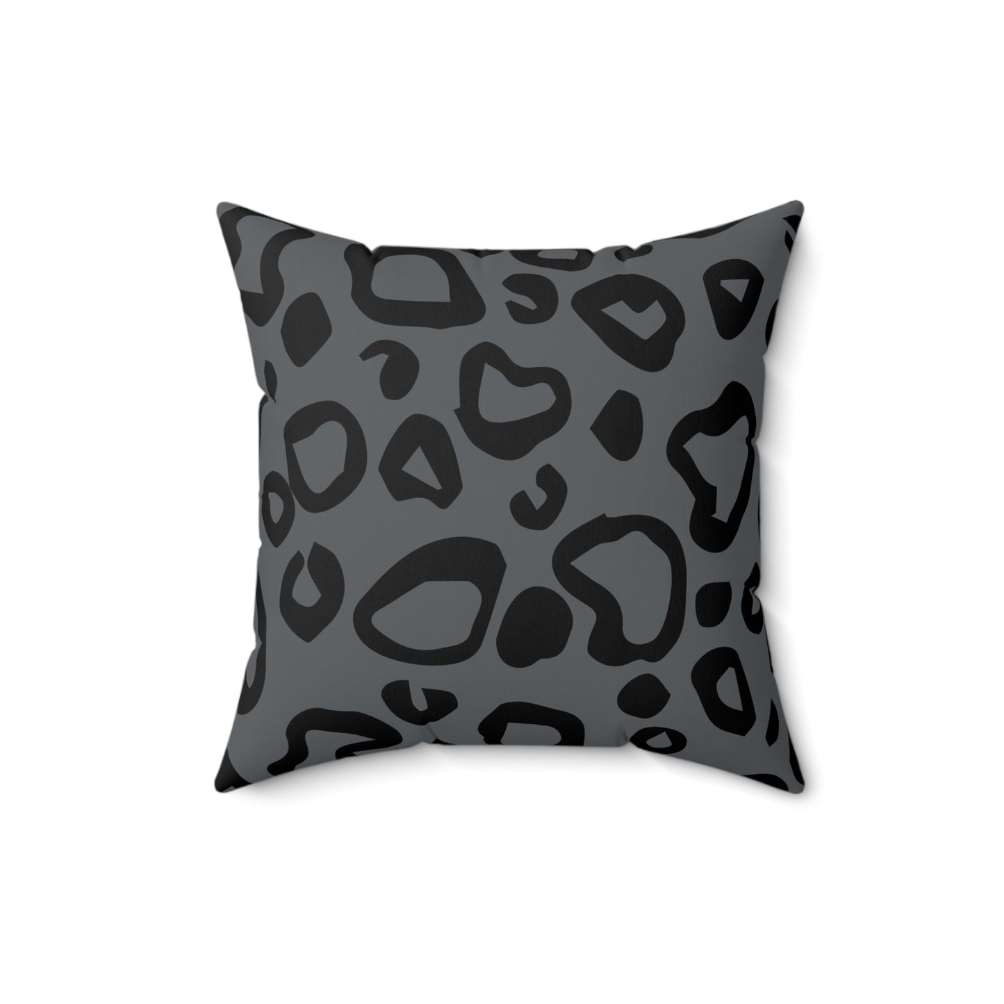 Leopard Print Gray Throw Pillow