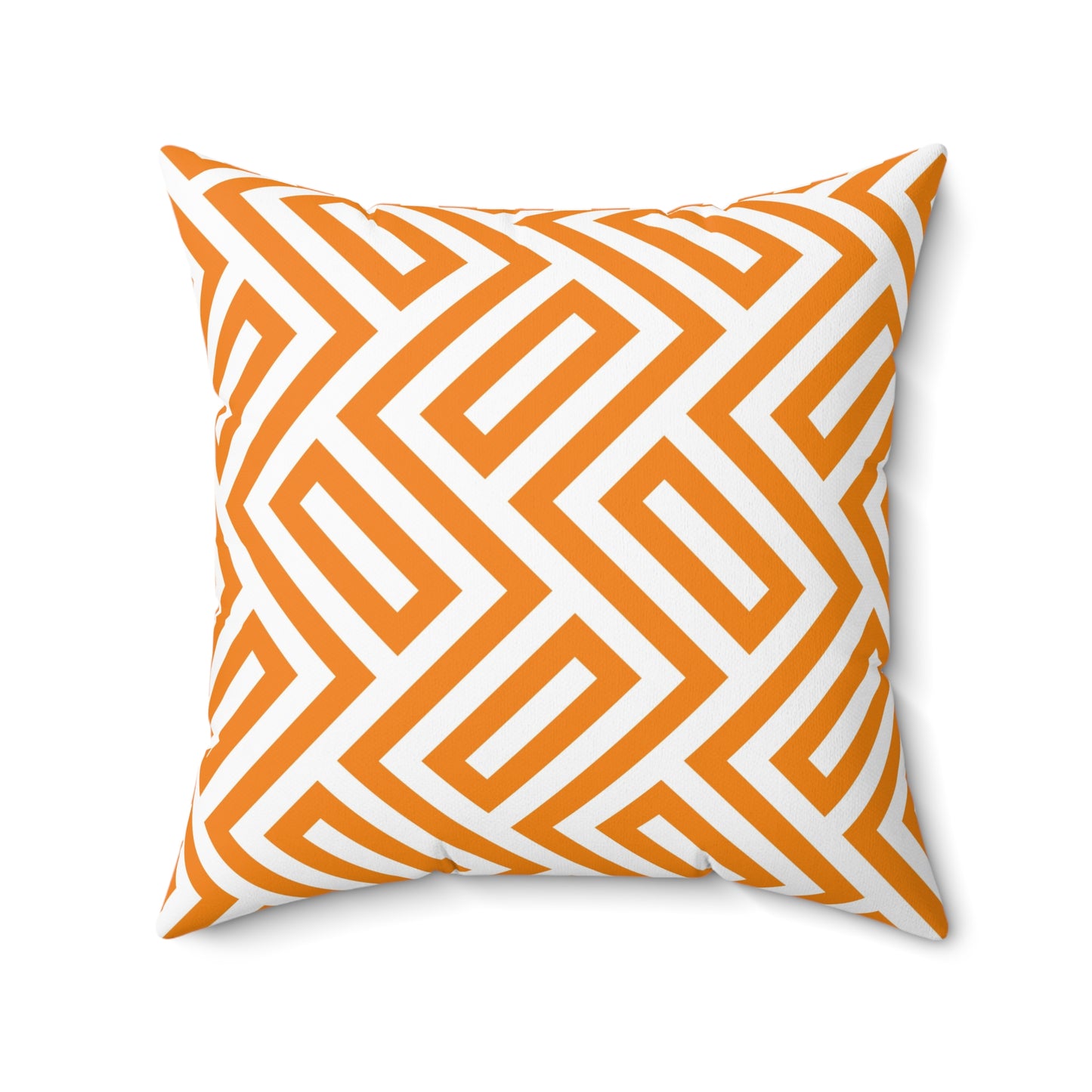 Burnt Orange Geometric Throw Pillow