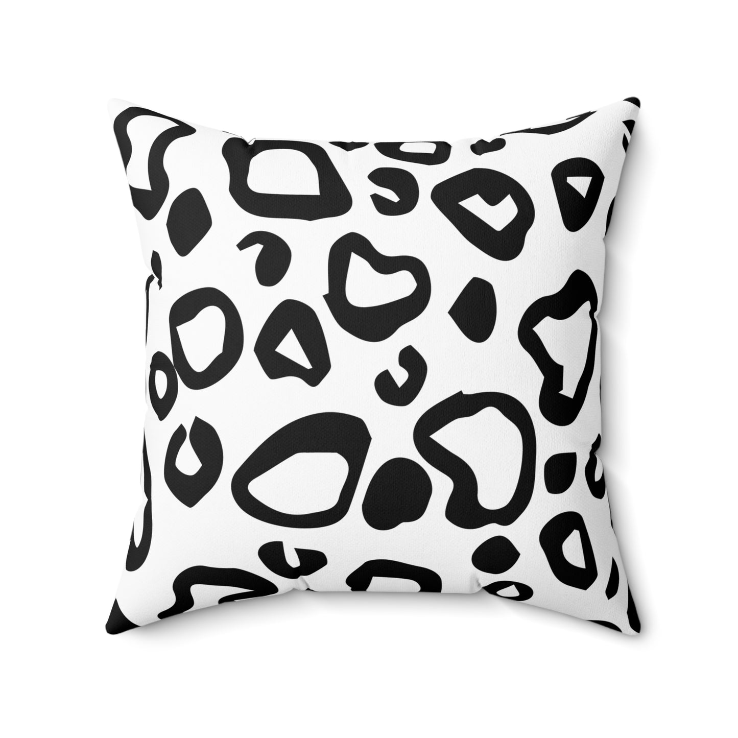 Leopard Print White Throw Pillow