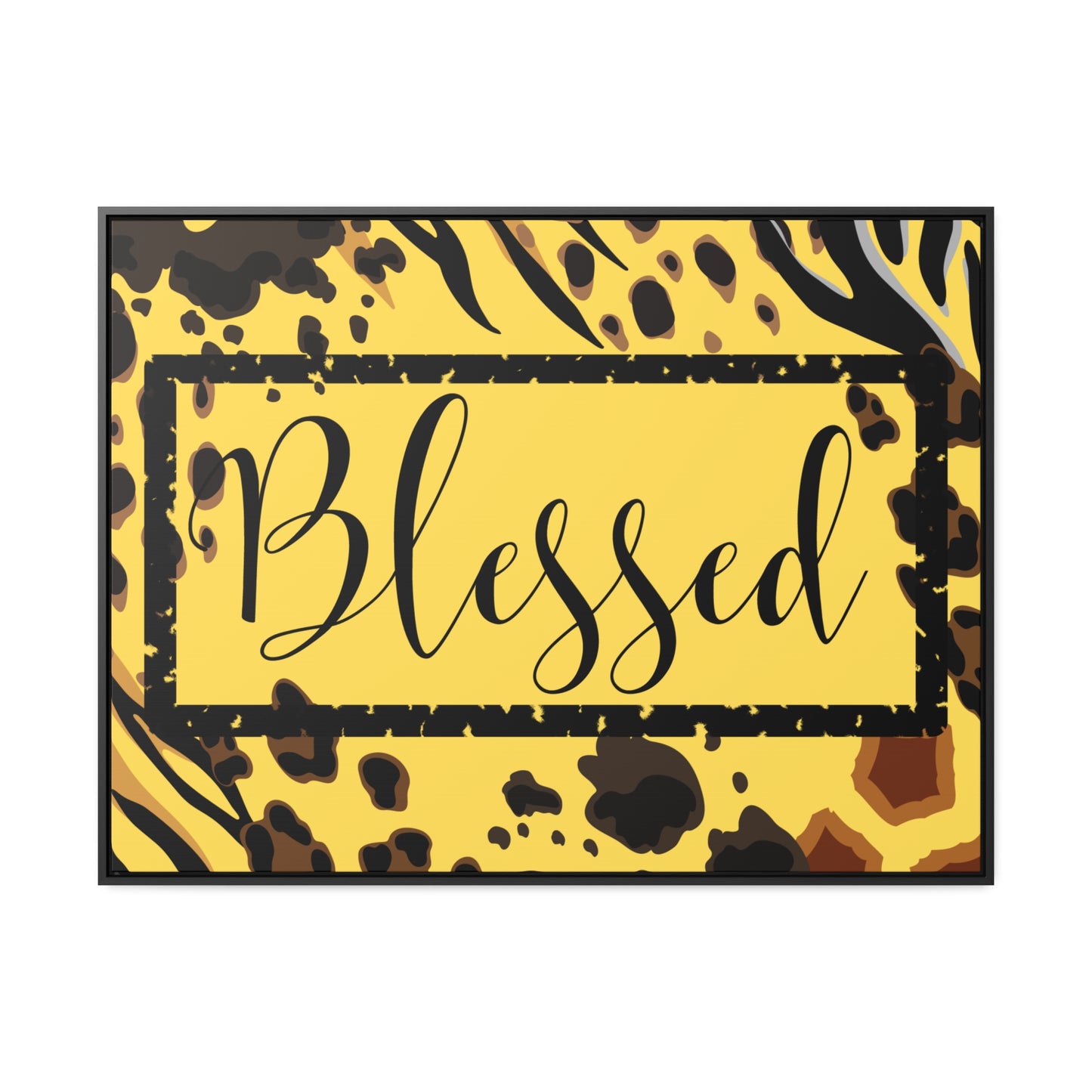 Christian Wall Art: Blessed (Floating Frame)