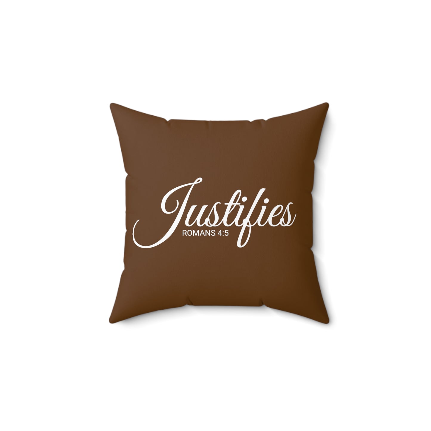 Scripture Justifies Romans 4:5 Bible Verse Pillow