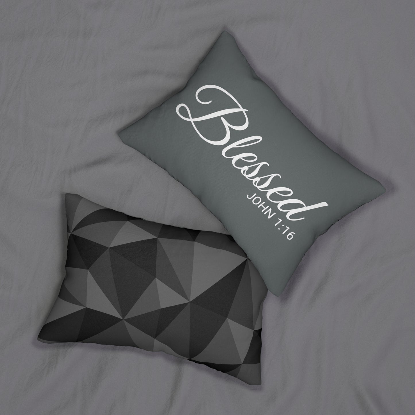 Scripture Blessed John 1:16 Bible Verse Accent Pillow