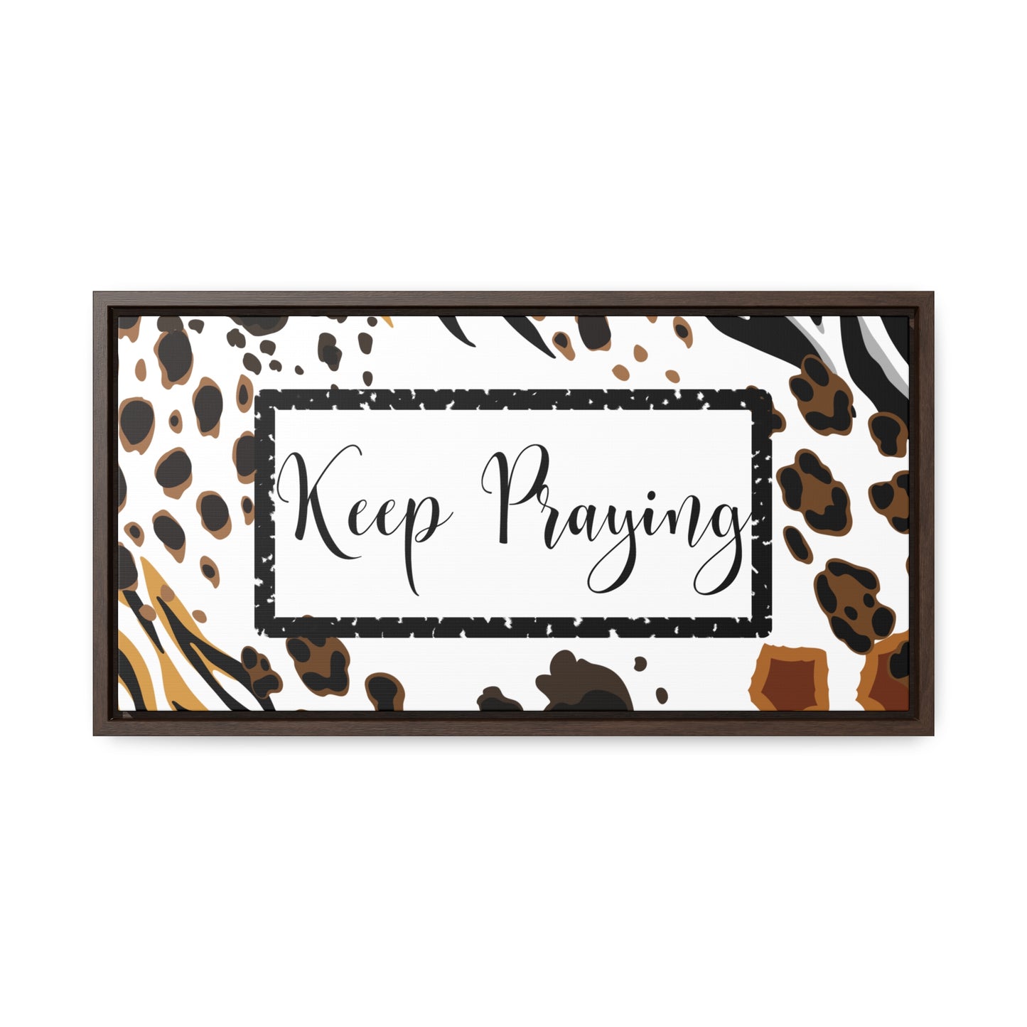 Christian Wall Art: Keep Praying (Floating Frame)