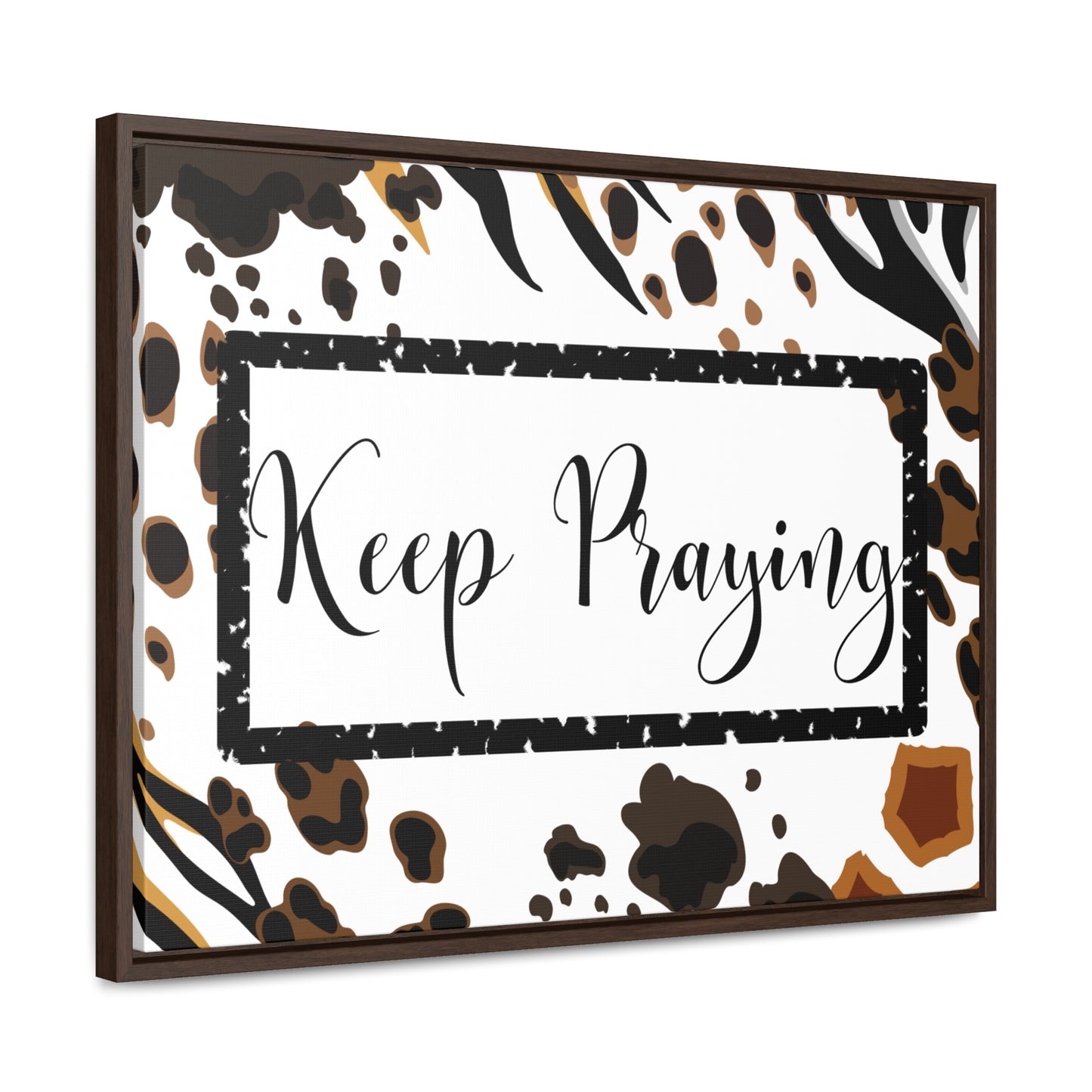 Christian Wall Art: Keep Praying (Floating Frame)