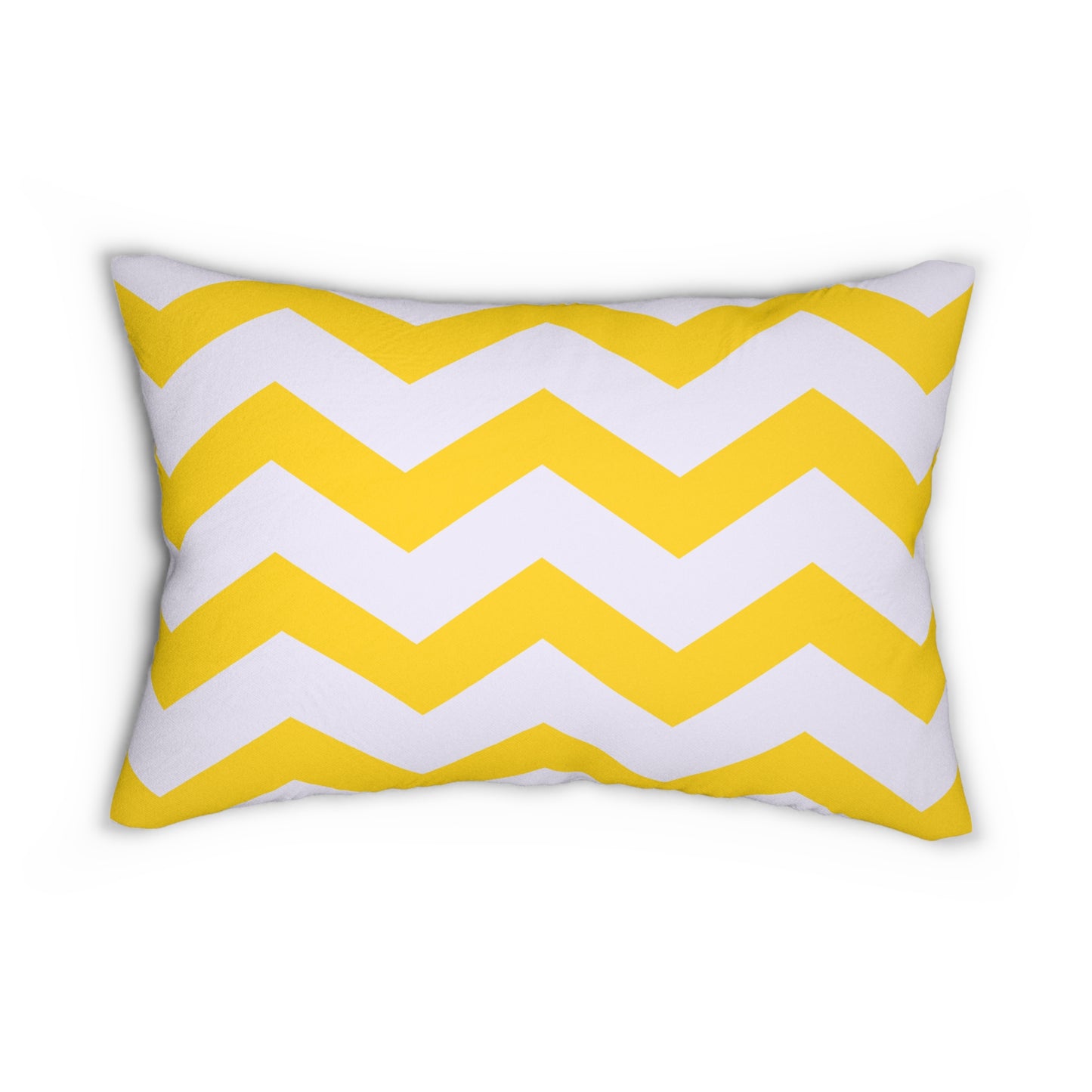 Chevron Yellow and White Accent Pillow