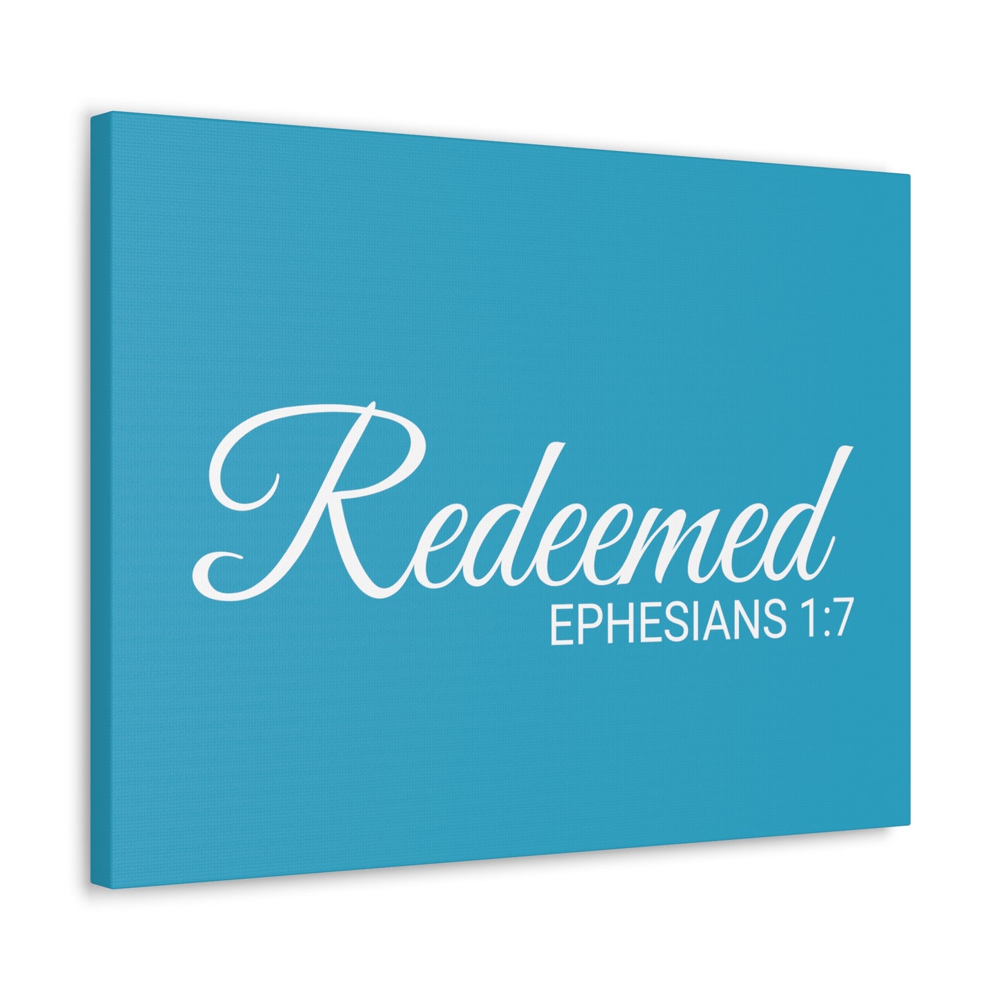 Christian Wall Art "Redeemed" Verse Ephesians 1:7 Ready to Hang Unframed