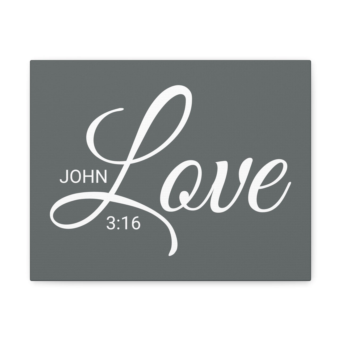 Christian Wall Art "Love" Verse John 3:16 Ready to Hang Unframed