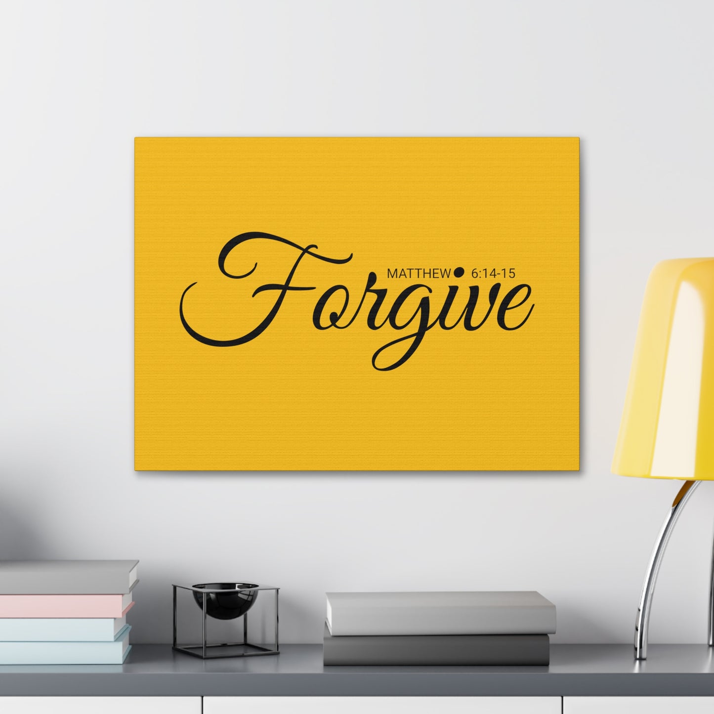 Christian Wall Art "Forgive" Verse Matthew 6:14-15 Ready to Hang Unframed