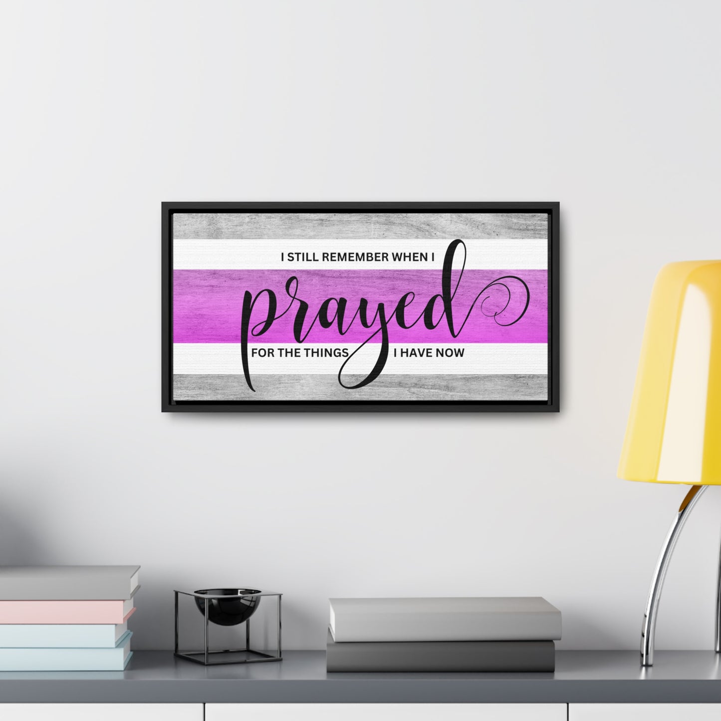 Christian Wall Art: Prayed For (Floating Frame)