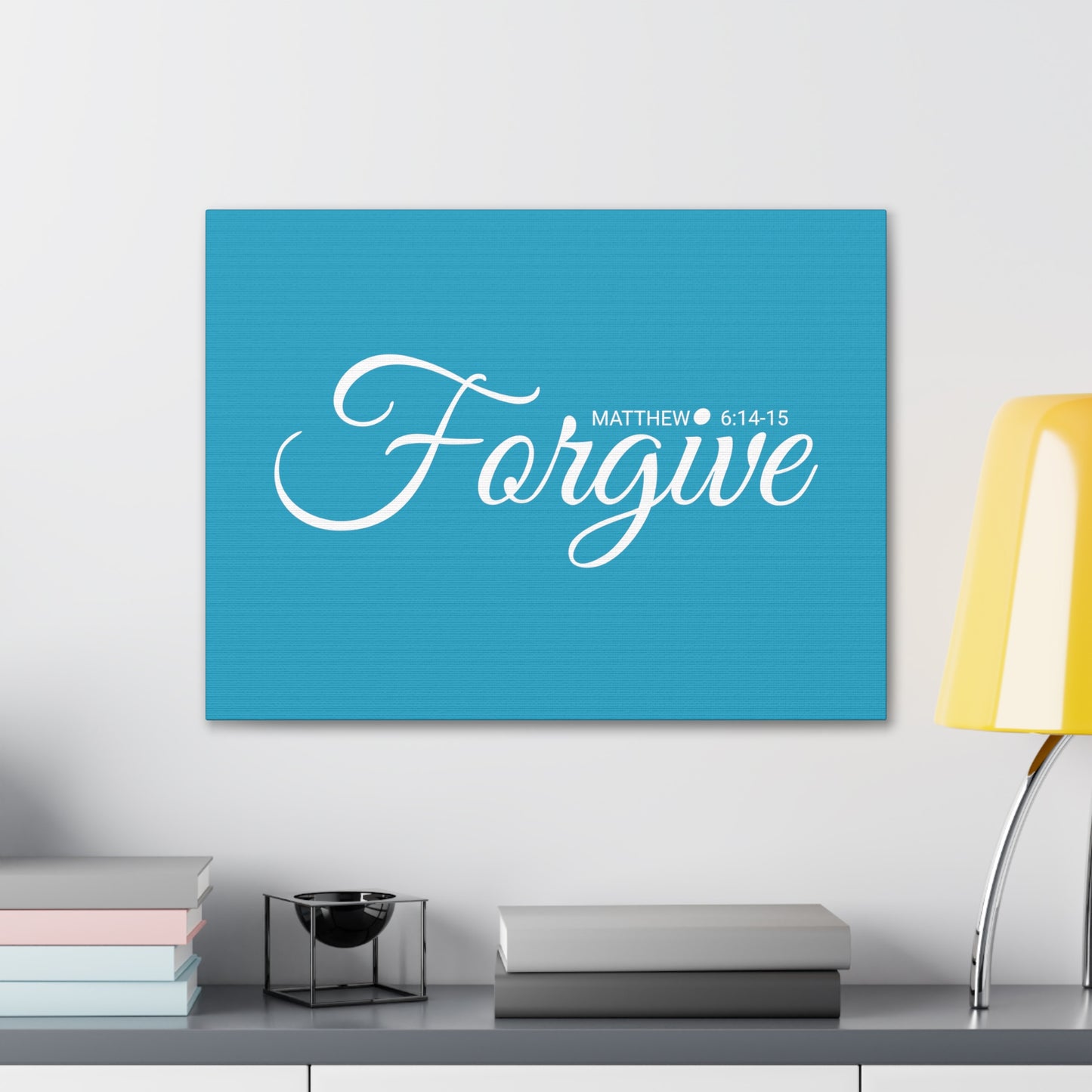 Christian Wall Art "Forgive" Verse Matthew 6:14-15 Ready to Hang Unframed