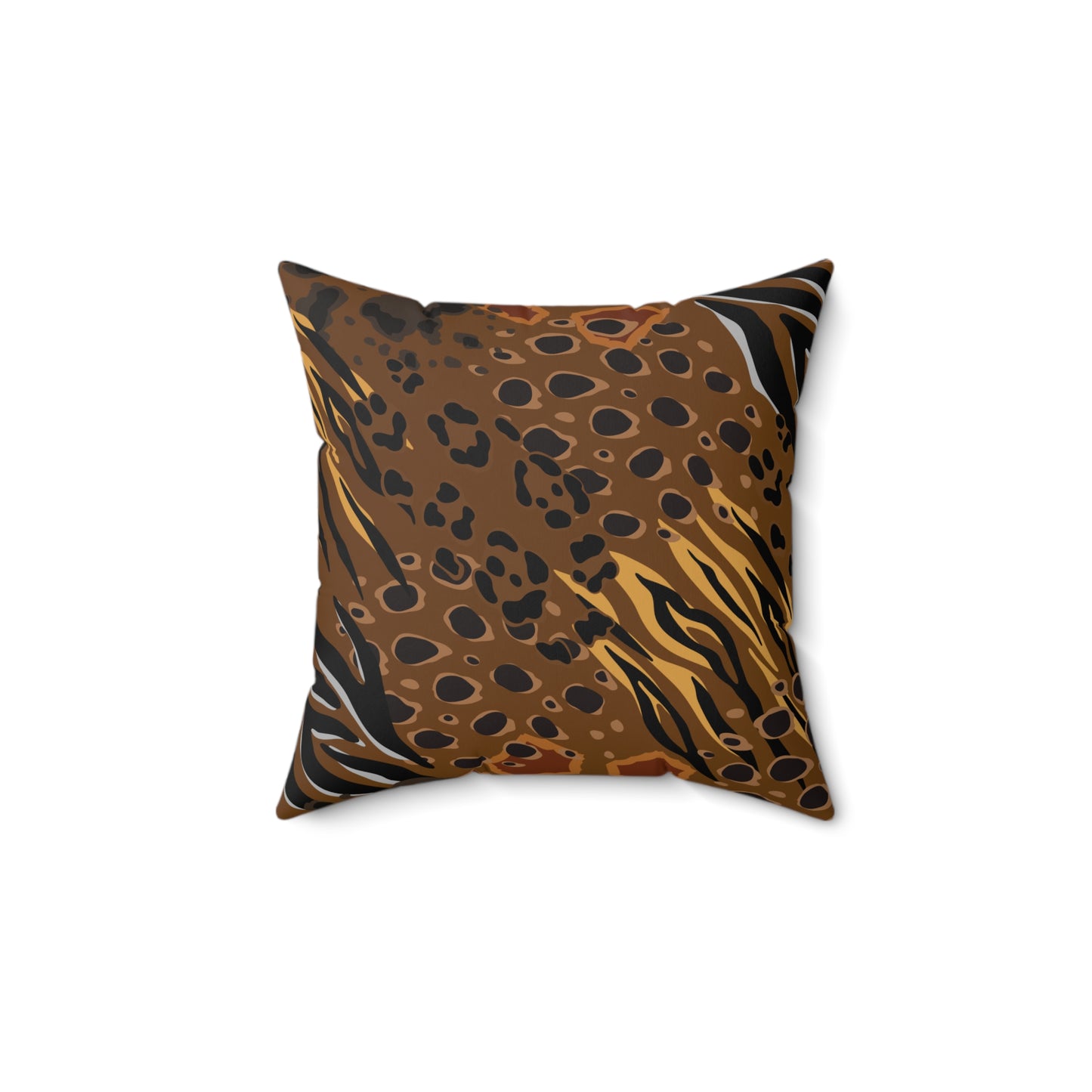 Animal Print Brown Throw Pillow