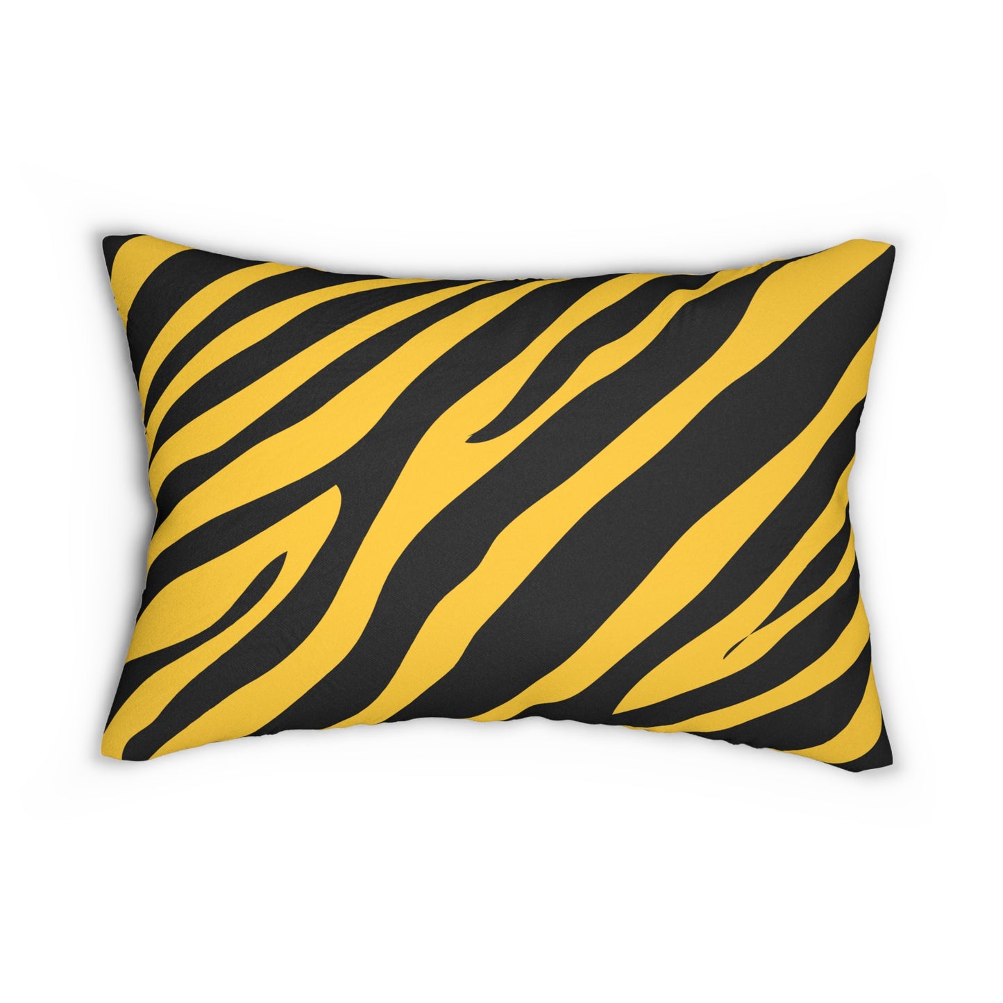 Zebra Print Gold Accent Pillow