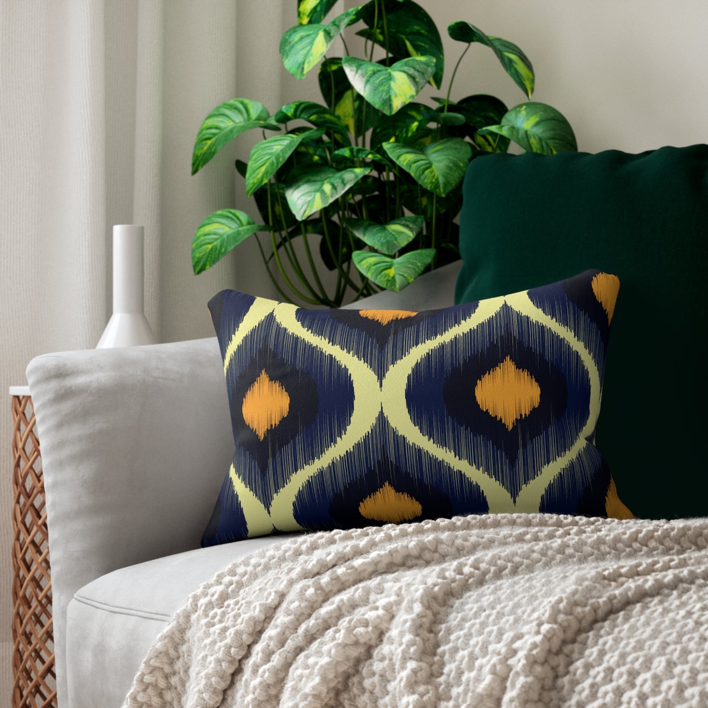 Ikat Style Accent Pillow