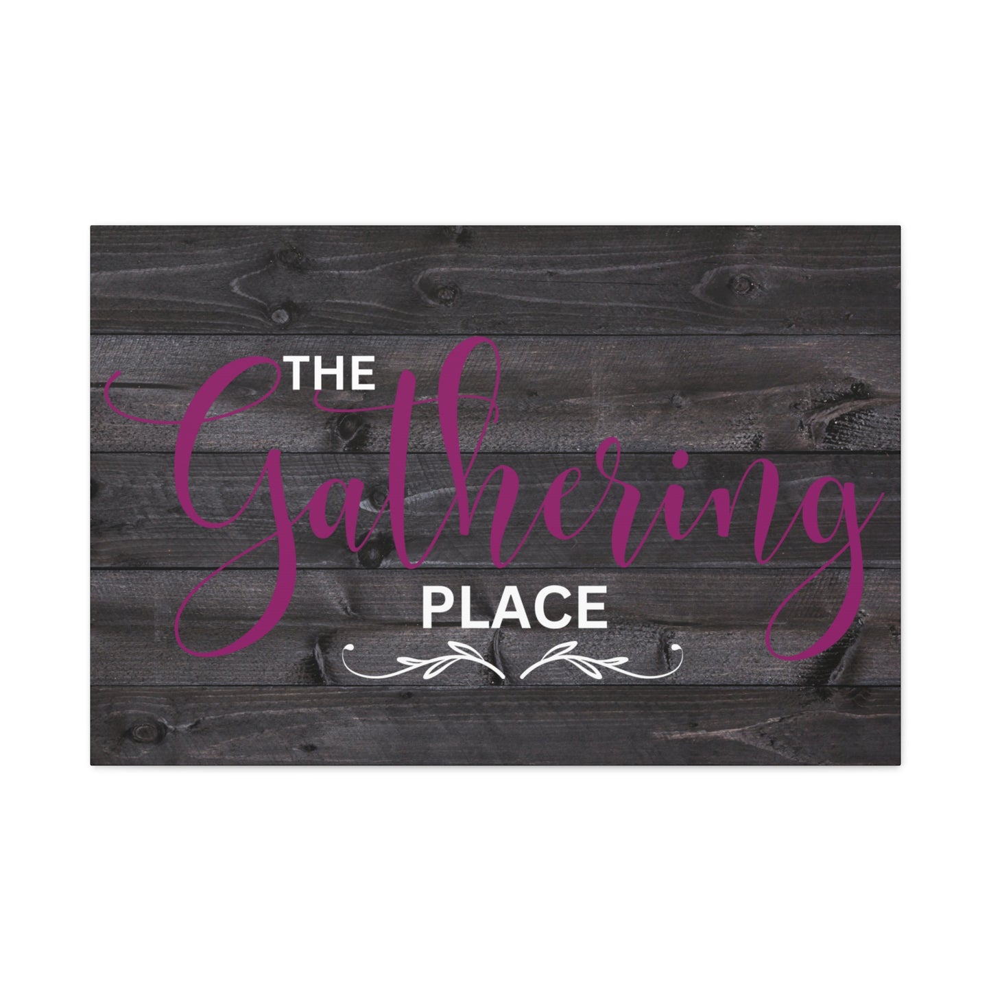 Christian Wall Art: The Gathering Place (Wood Frame Ready to Hang)