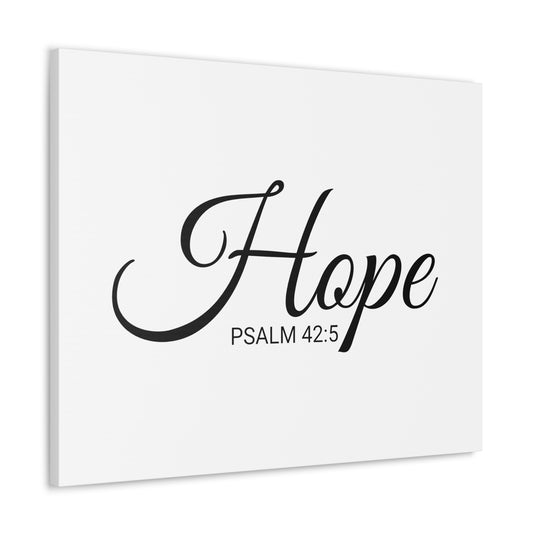 Chrisitan Wall Art "Hope" Verse Psalm 42:5 Ready to Hang Unframed