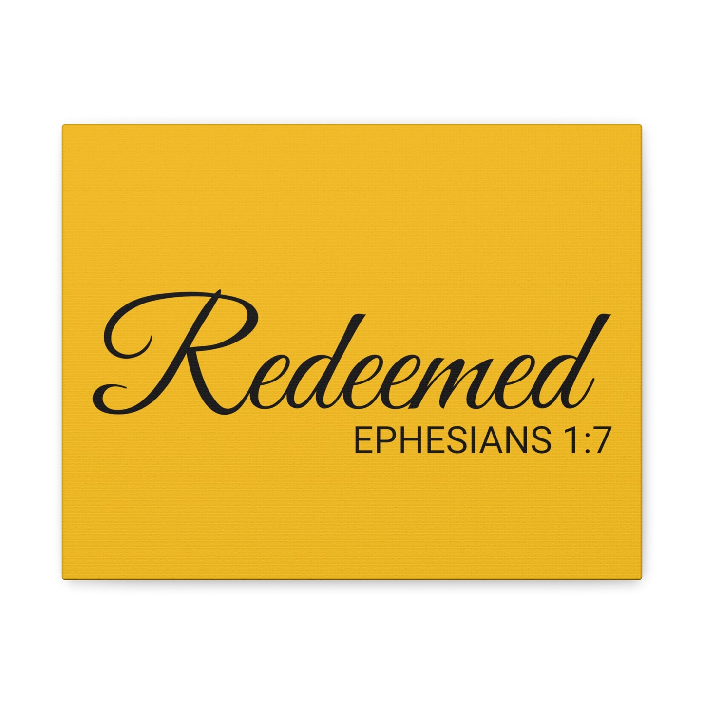 Christian Wall Art "Redeemed" Verse Ephesians 1:7 Ready to Hang Unframed