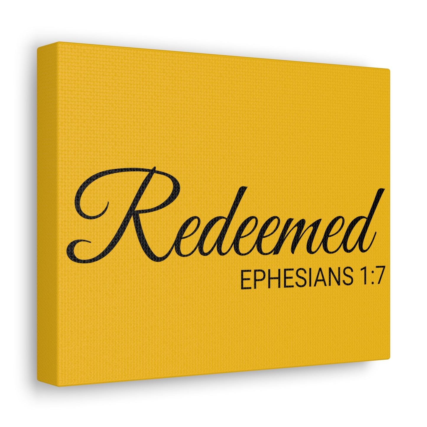 Christian Wall Art "Redeemed" Verse Ephesians 1:7 Ready to Hang Unframed