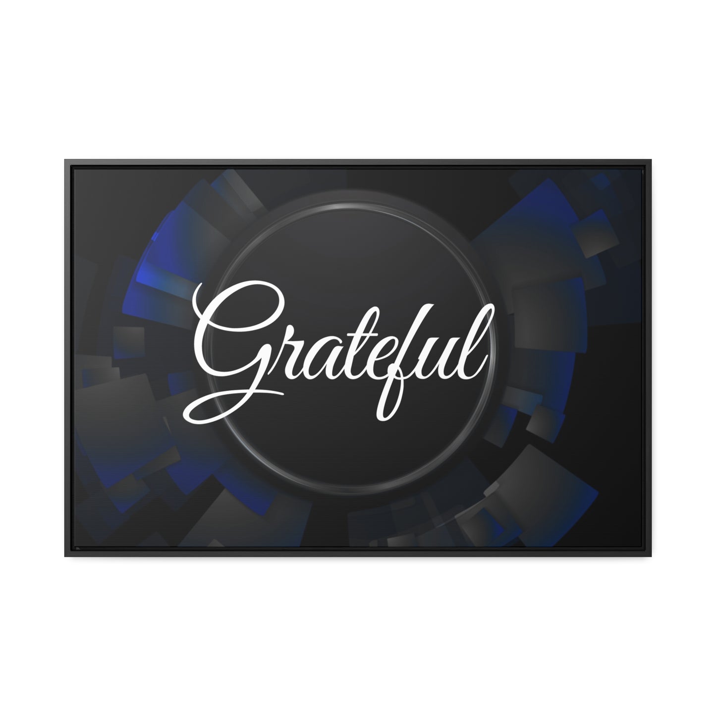 Christian Wall Art: Grateful (Floating Frame)