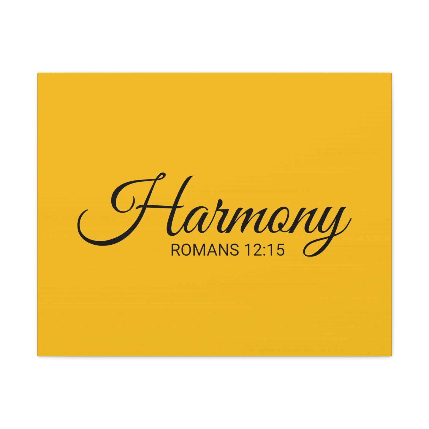 Christian Wall Art "Harmony" Verse Romans 12:15 Ready to Hang Unframed