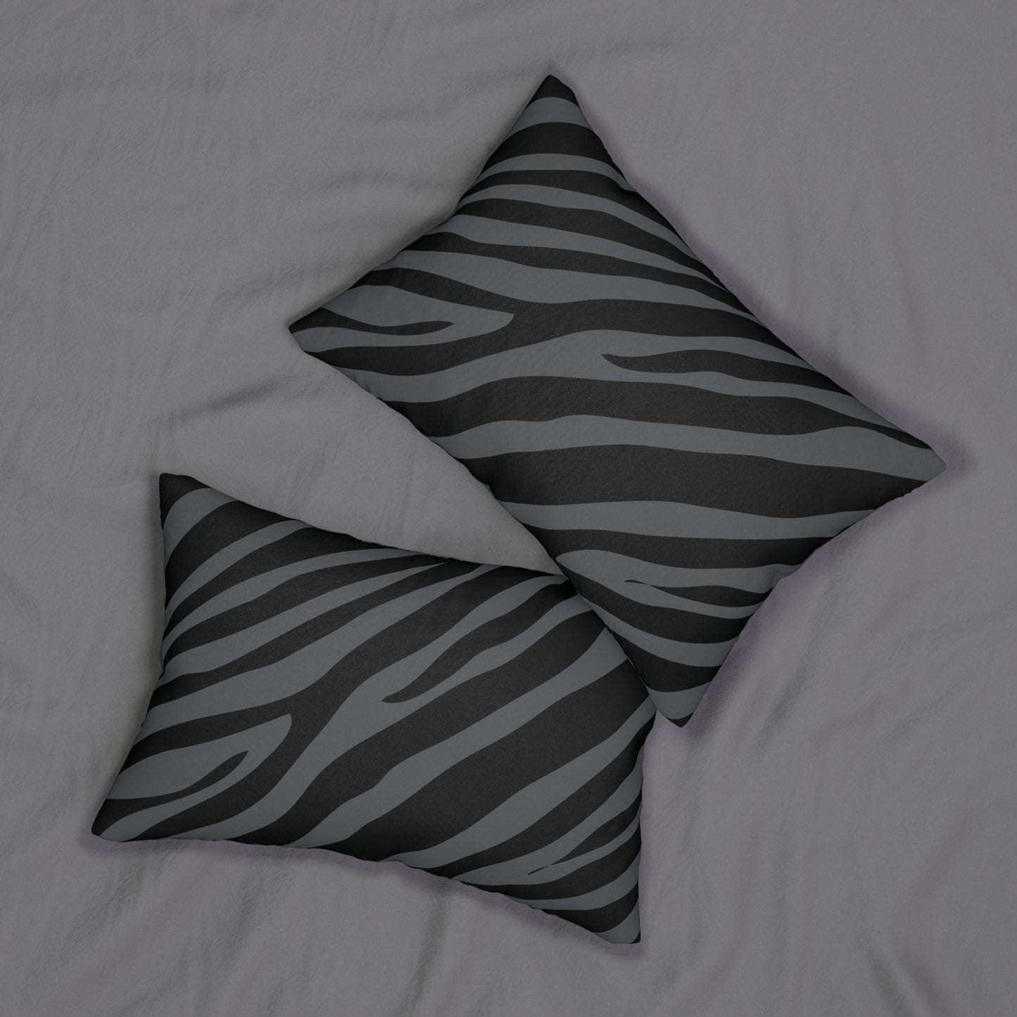 Zebra Print Gray Accent Pillow