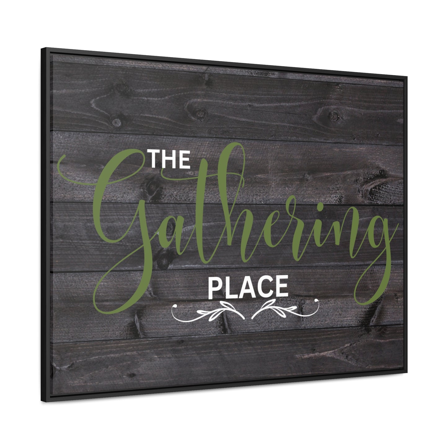 Christian Wall Art: The Gathering Place (Floating Frame)