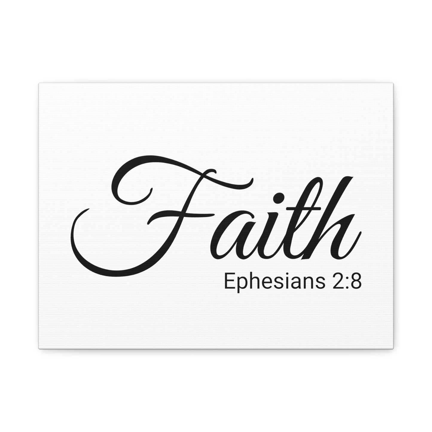 Christian Wall Art "Faith" Verse Ephesians 2:8 Ready to Hang Unframed