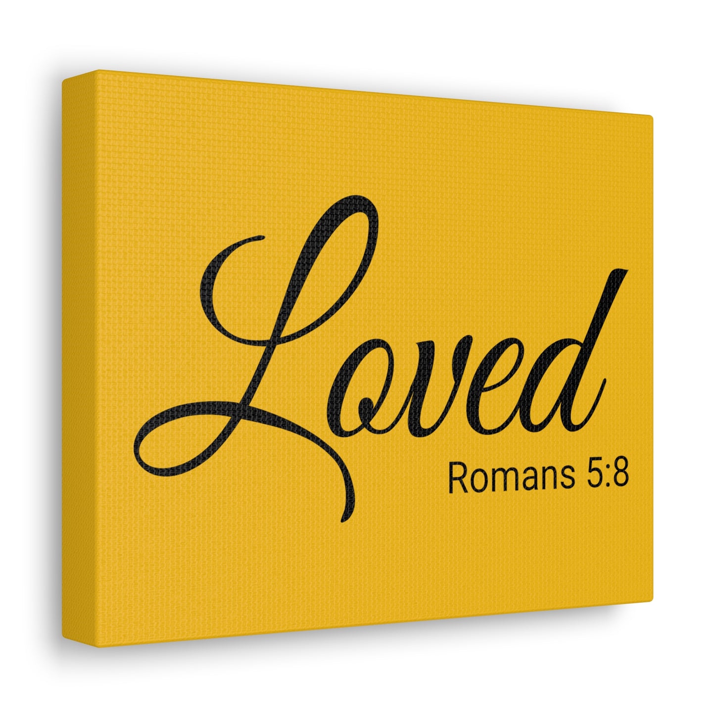 Christian Wall Art "Loved" Verse Romans 5:8 Ready to Hang Unframed