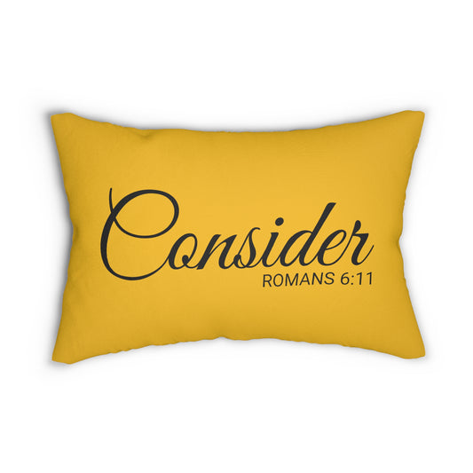 Almohada Decorativa Escritura Considere Romanos 6:11 Versículo bíblico