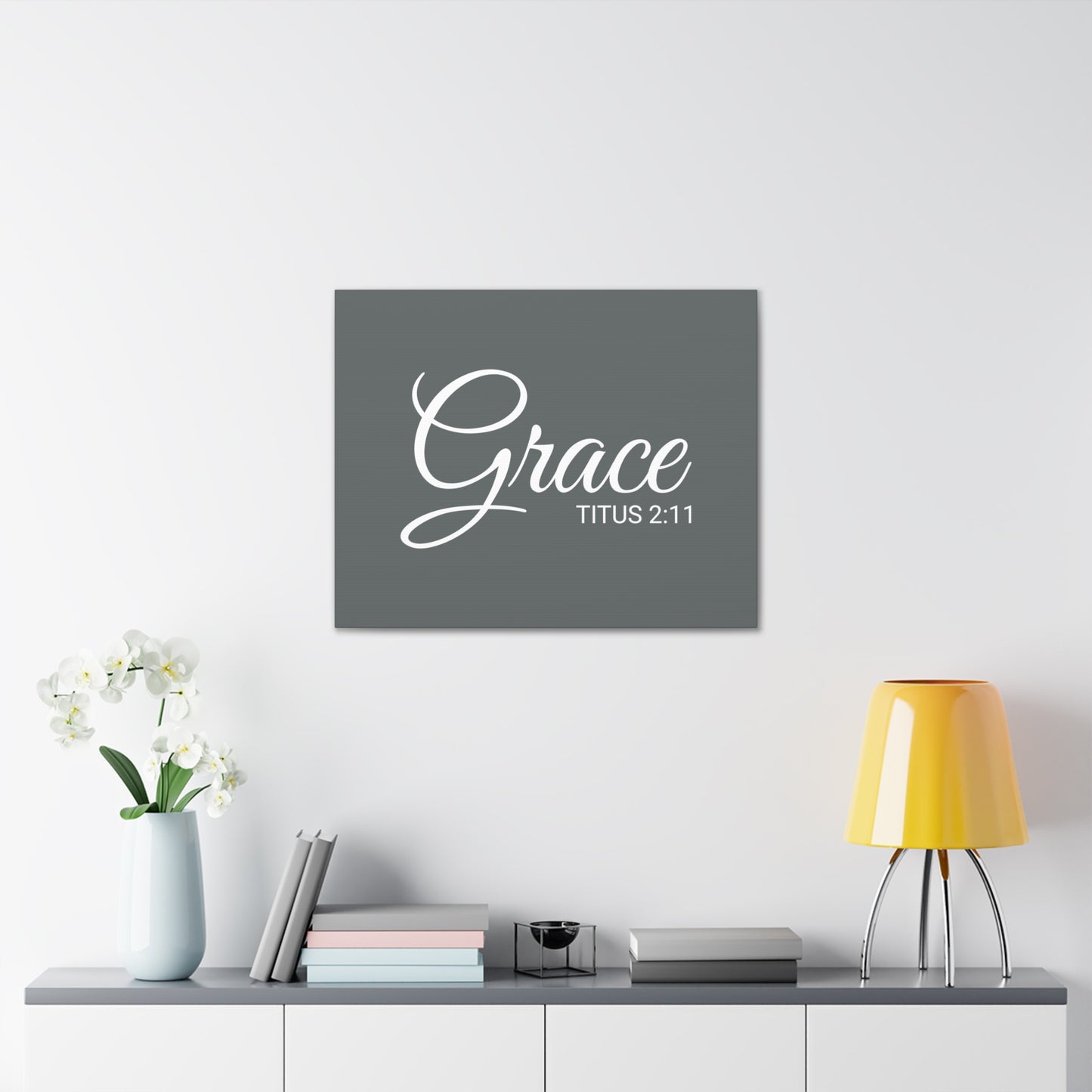 Christian Wall Art "Grace" Verse Titus 2:11 Ready to Hang Unframed