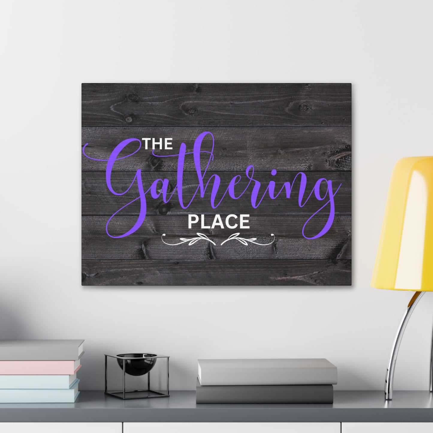 Christian Wall Art: The Gathering Place (Wood Frame Ready to Hang)