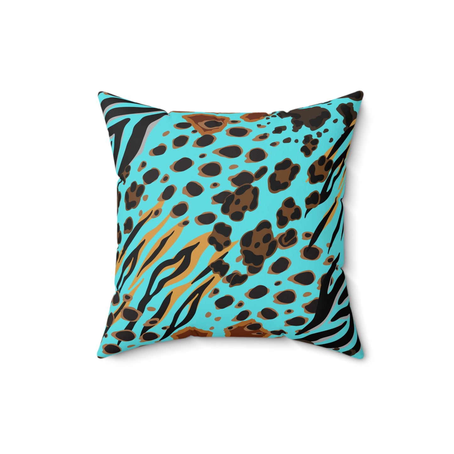 Animal Print (Dual) Turquoise Throw Pillow