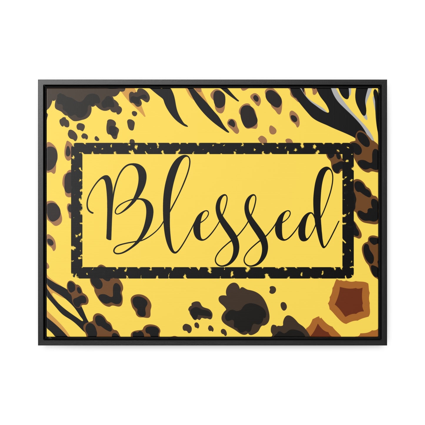 Christian Wall Art: Blessed (Floating Frame)