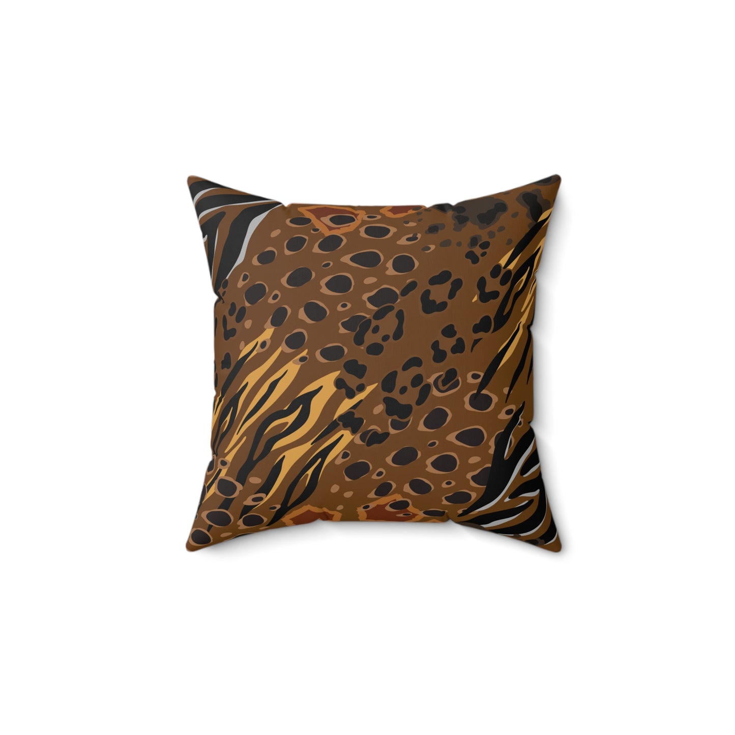 Animal Print Brown Throw Pillow