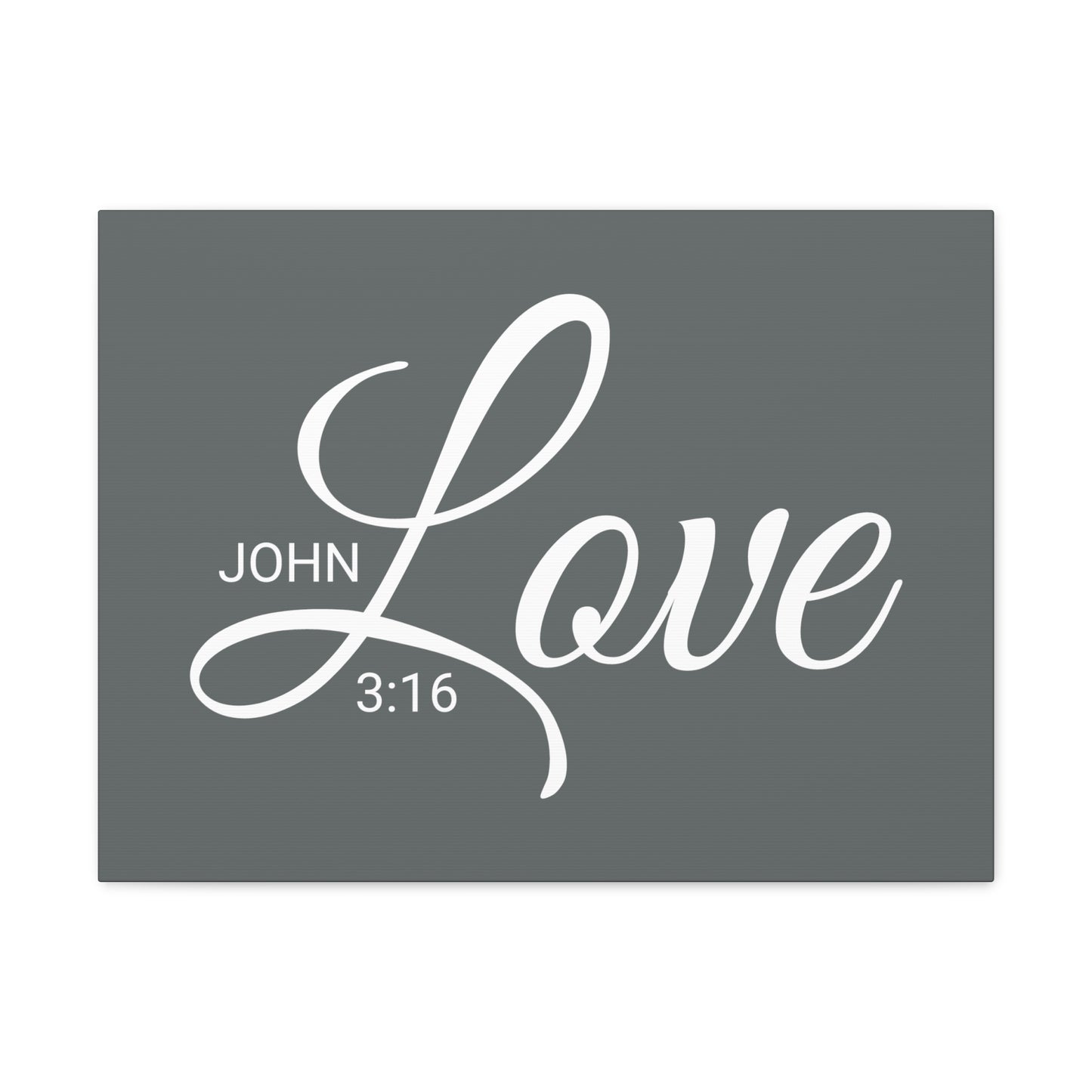 Christian Wall Art "Love" Verse John 3:16 Ready to Hang Unframed