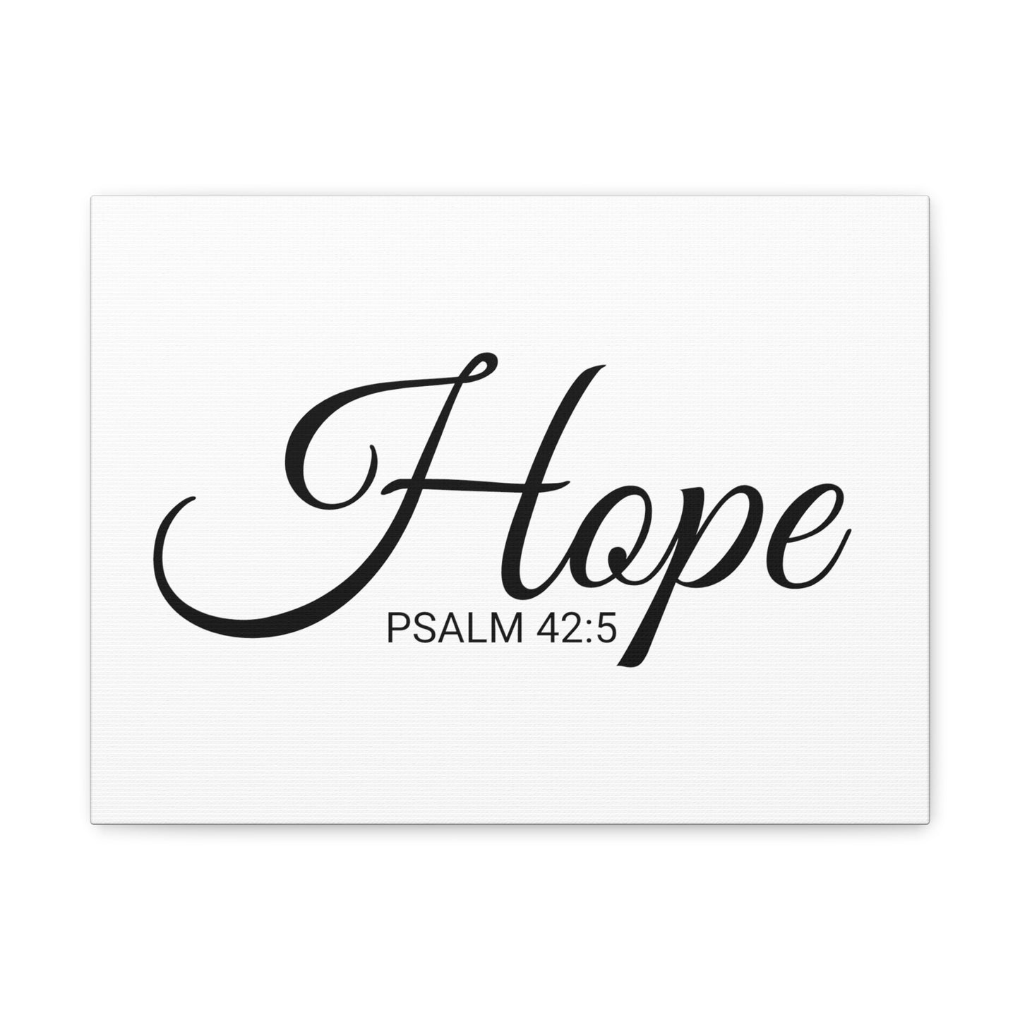 Chrisitan Wall Art "Hope" Verse Psalm 42:5 Ready to Hang Unframed